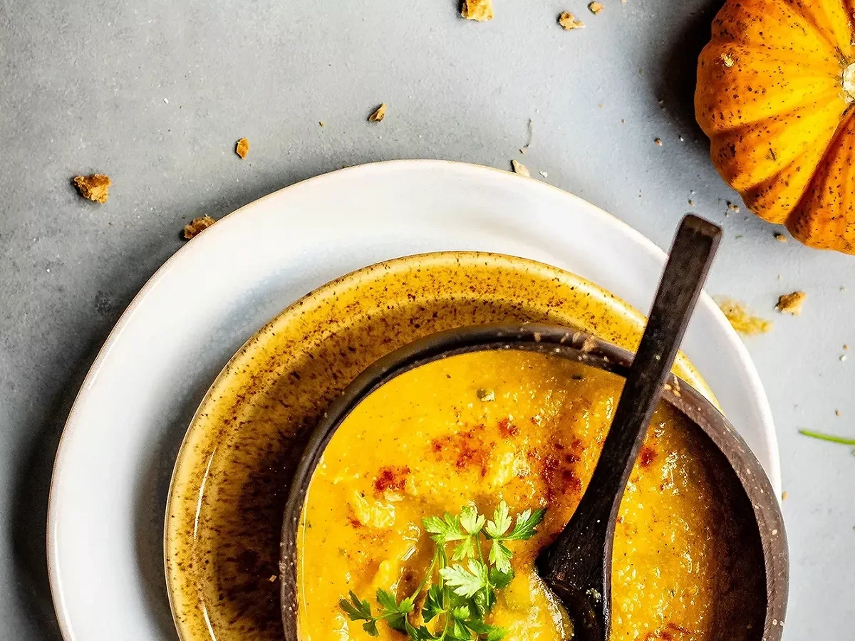 Soupe de potimaron au lait de coco