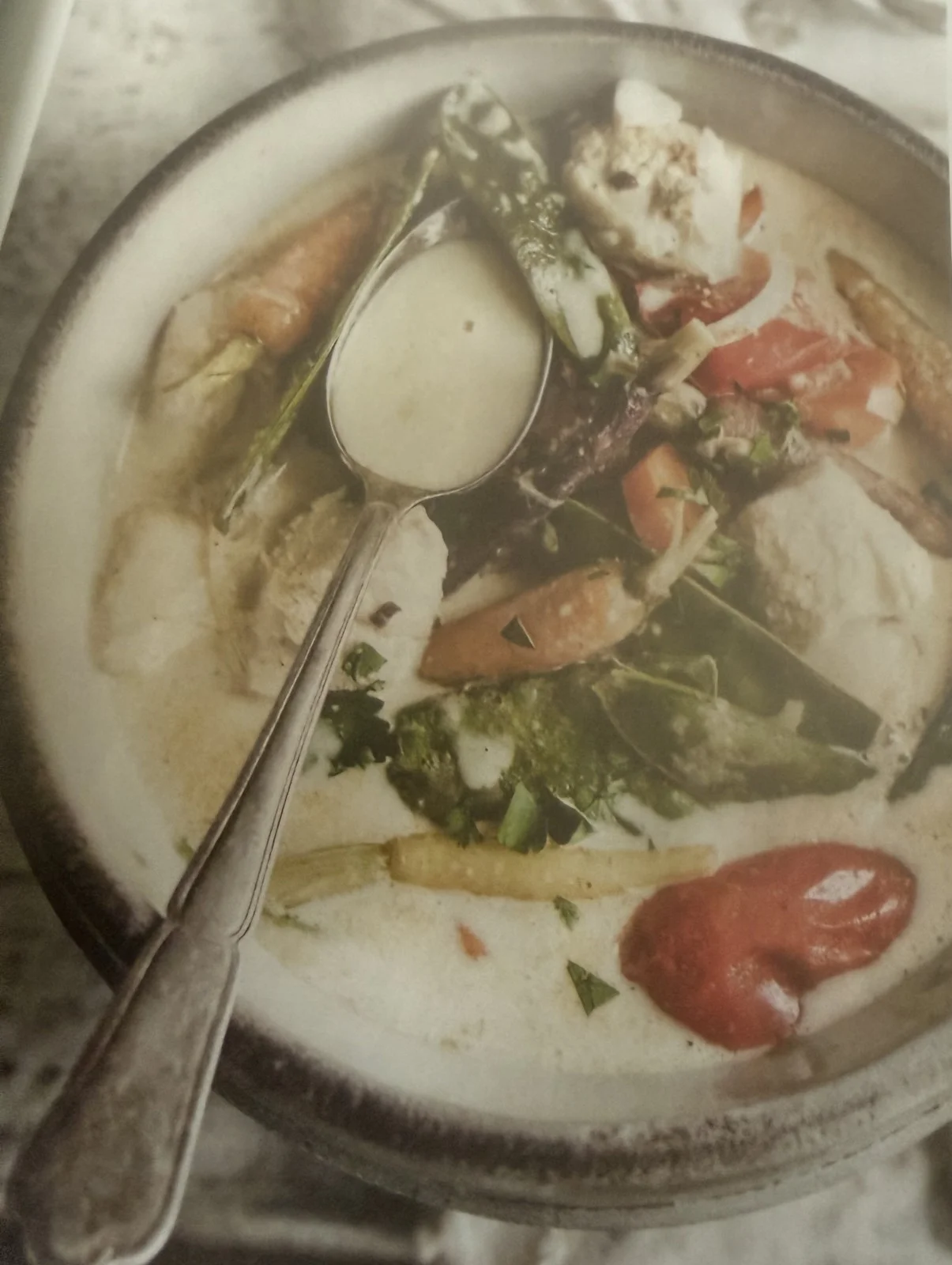 Curry de cabillaud aux petits légumes