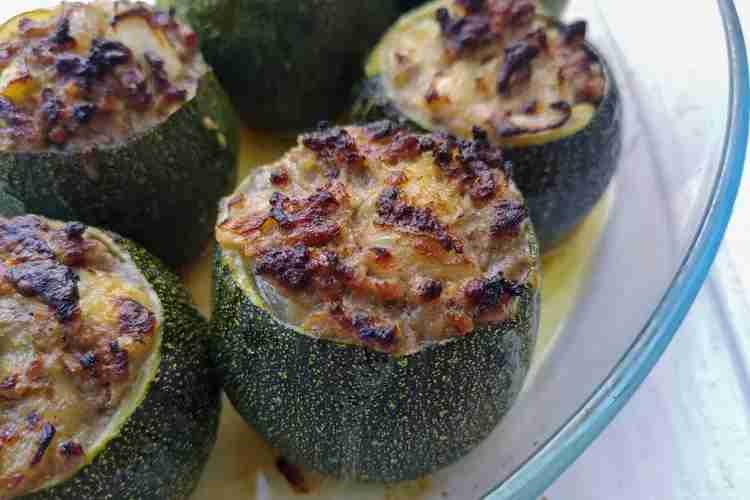 Courgettes rondes farcies