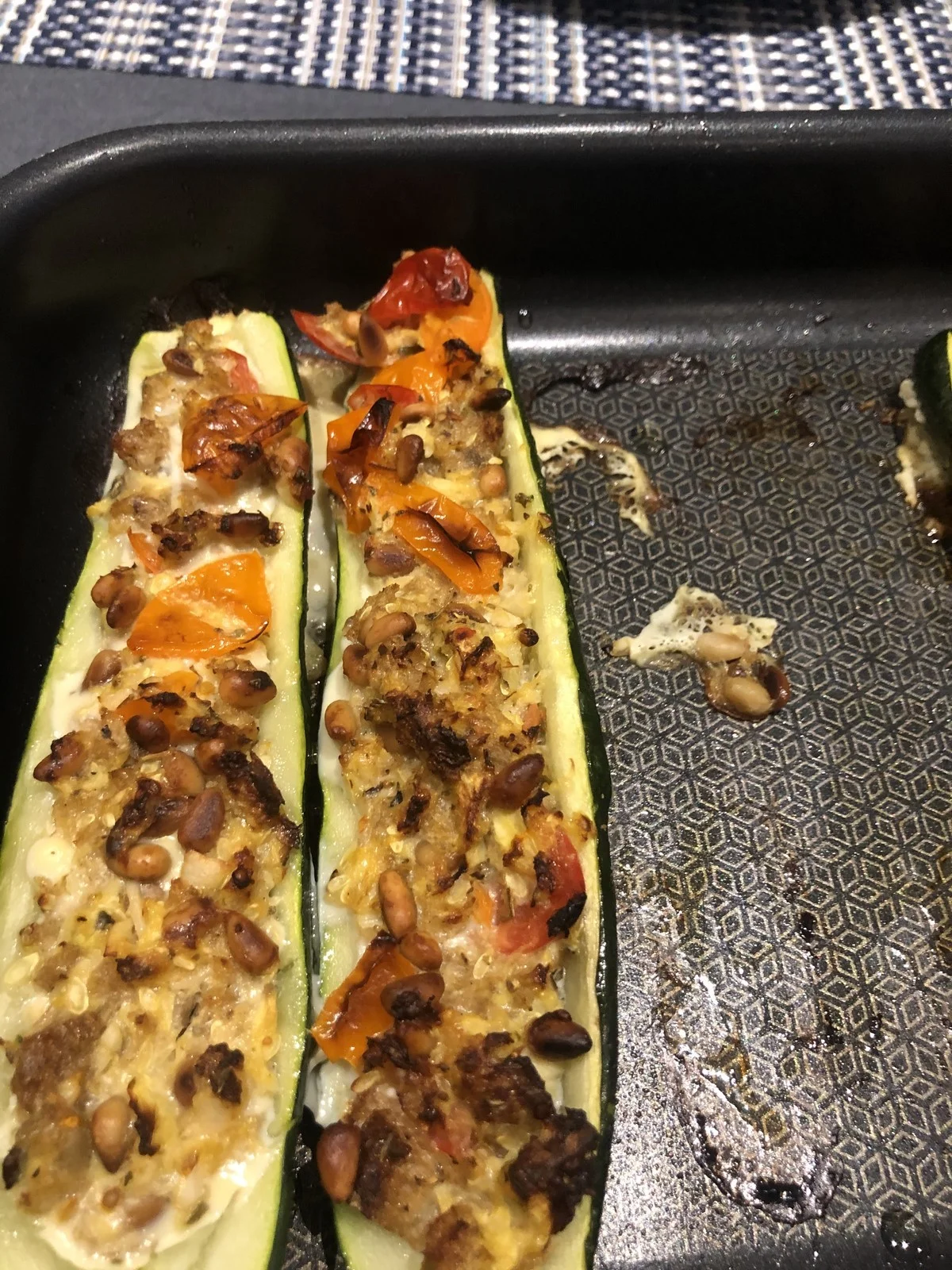 Courgettes Farcies, Sauce Vierge Aux Pignons