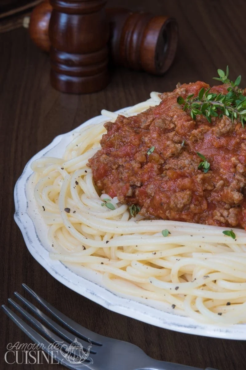 Spaguetti à la sauce bolognaise