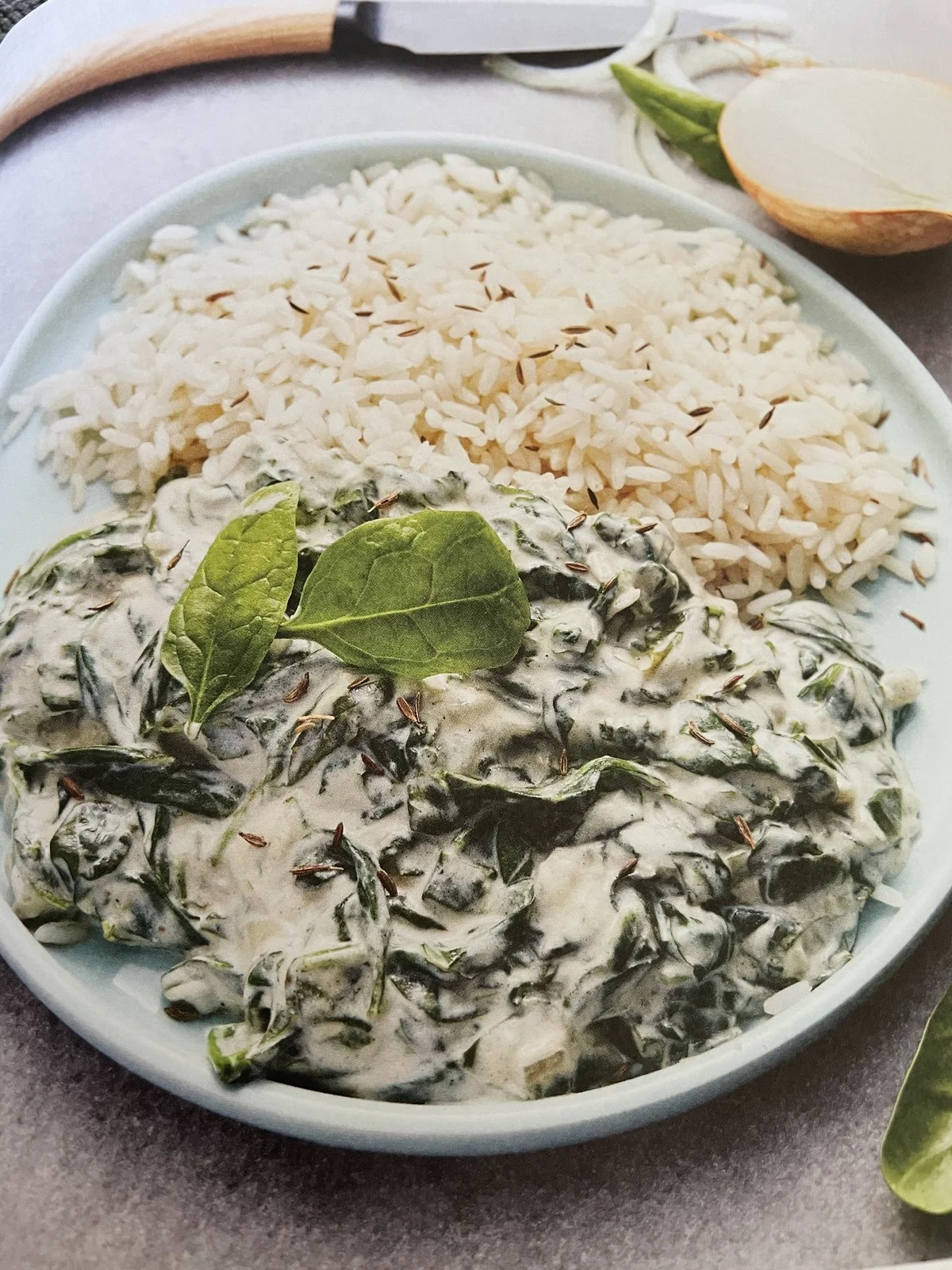 Epinards au lait de coco