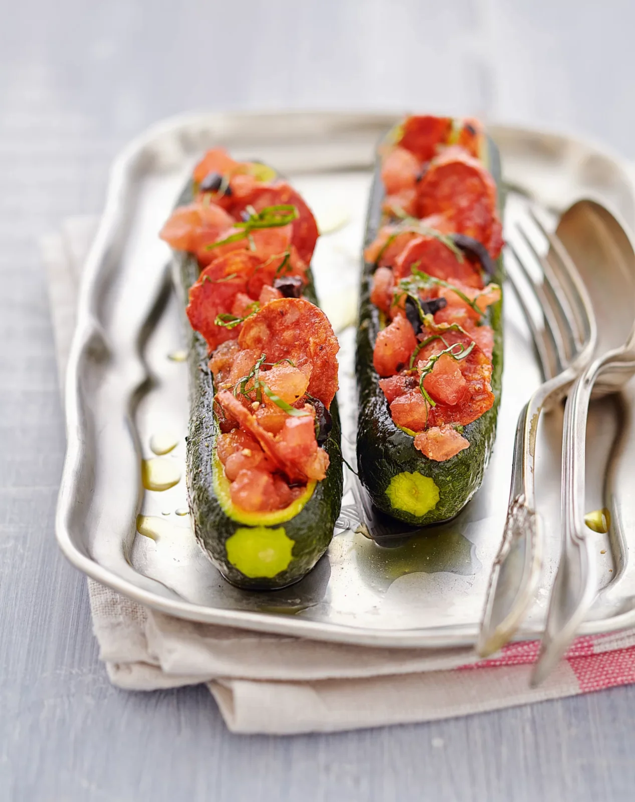 Courgettes Farcies Au Chorizo