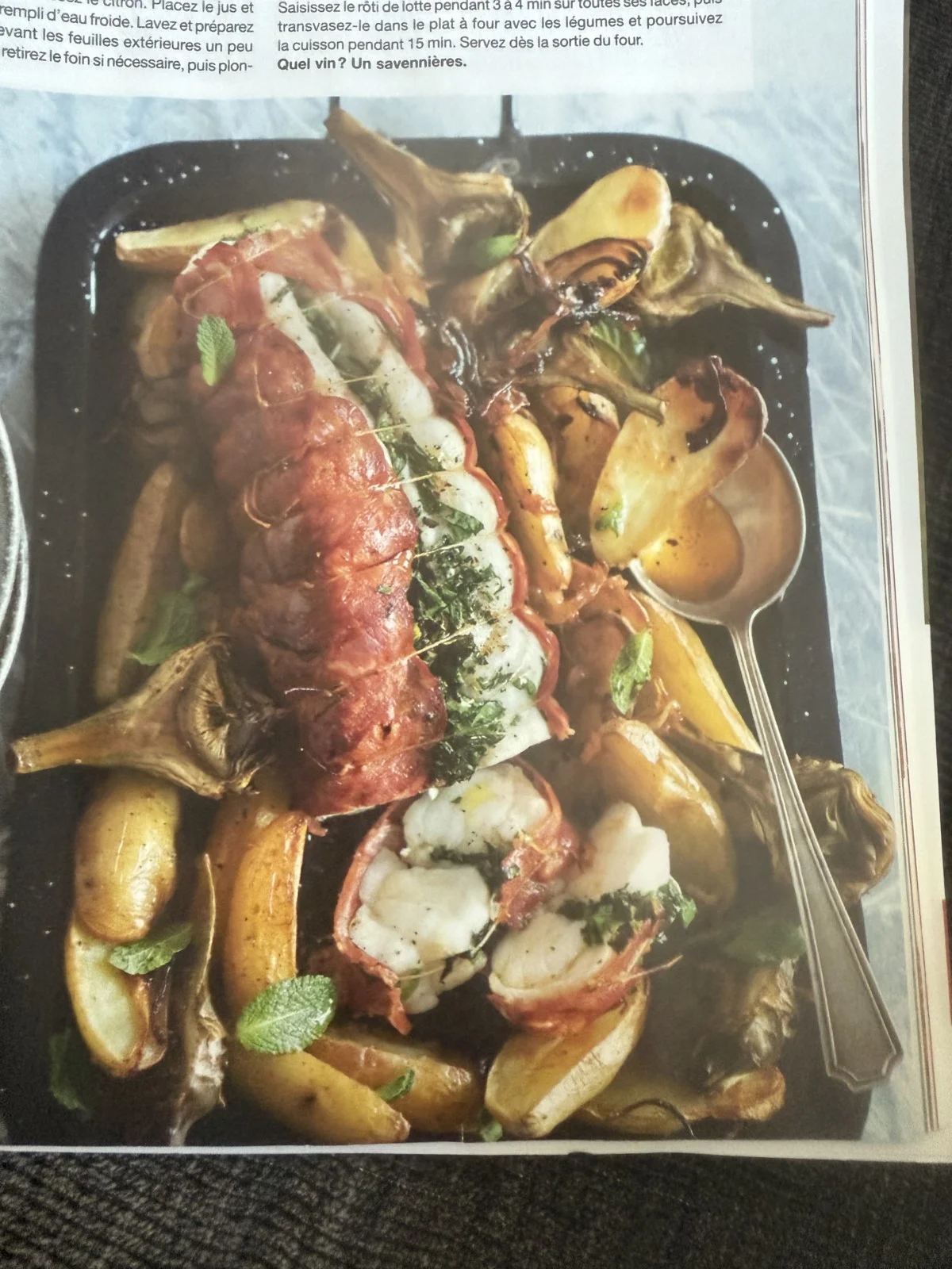 Rôti de lotte chorizo