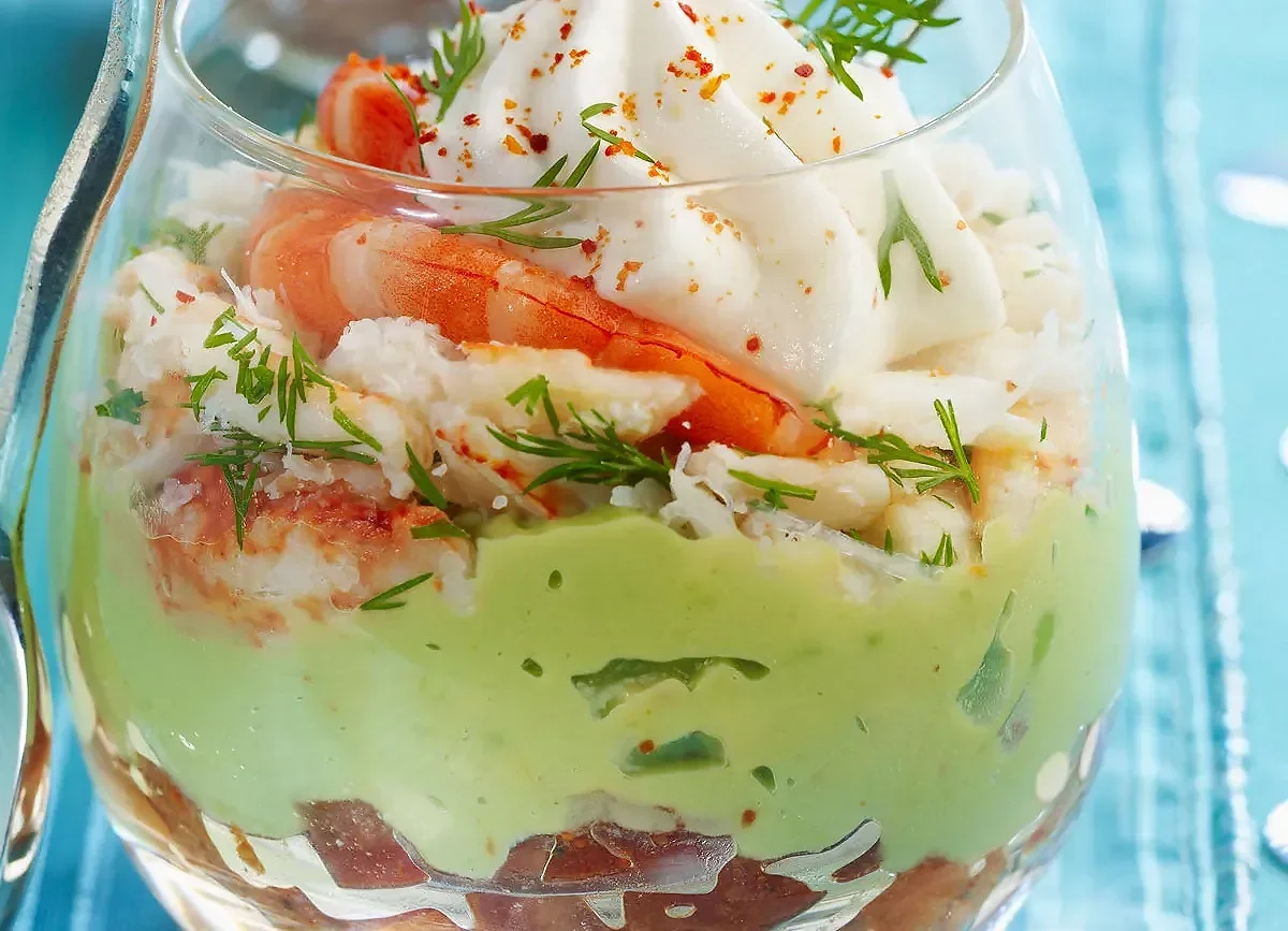 Verrines avocat crevettes Saint Moret