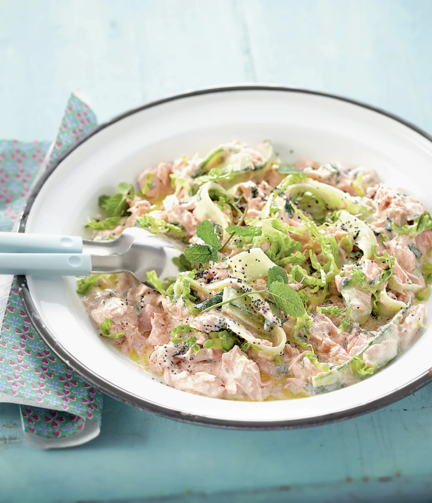 Salade De Concombre Au Fromage Blanc Et Au Saumon