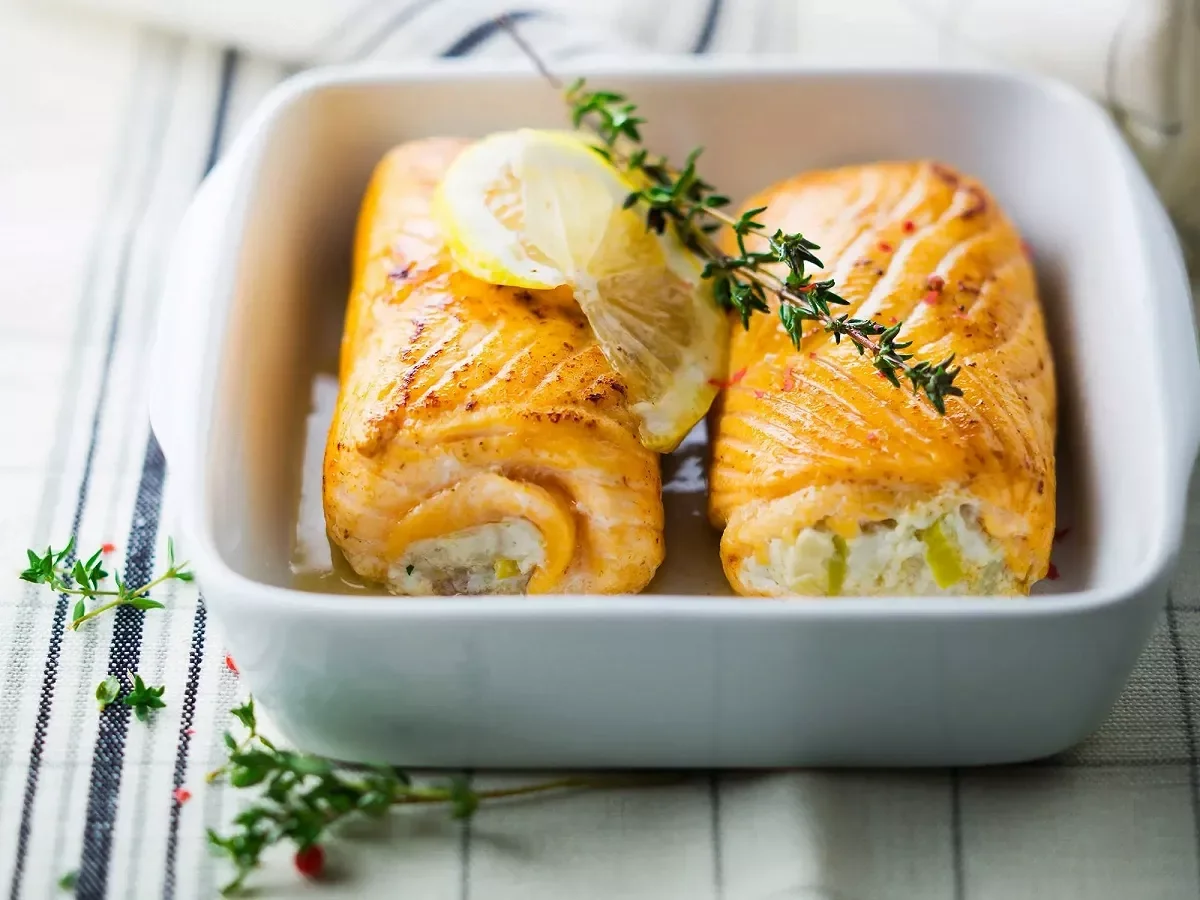 Paupiettes de saumon aux poireaux