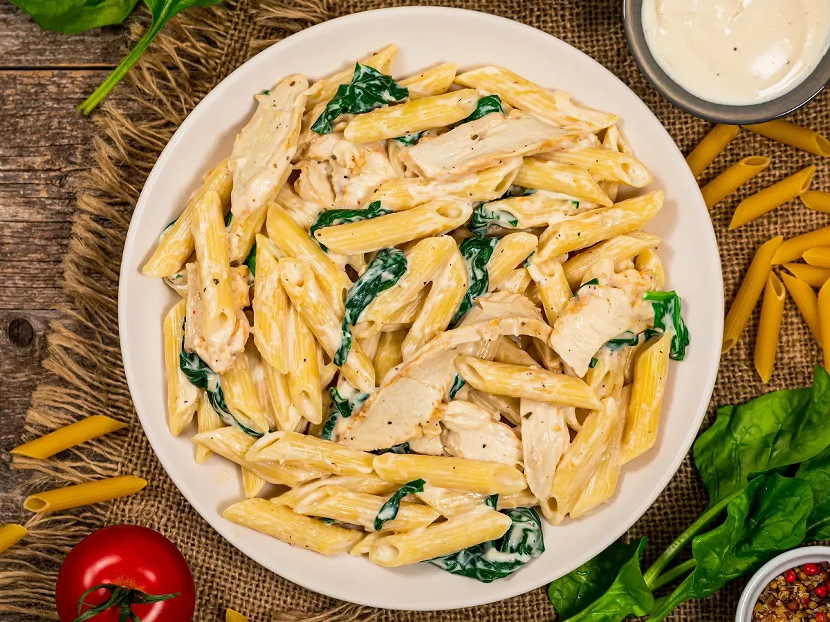 One Pot Pasta Poulet Épinards Chèvre