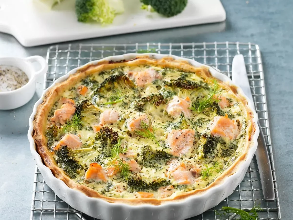 Quiche de saumon aux brocolis